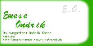 emese ondrik business card